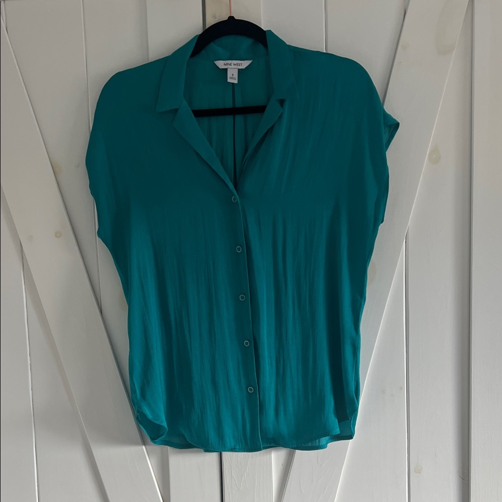 Nine West Turquoise short sleeve Shirt